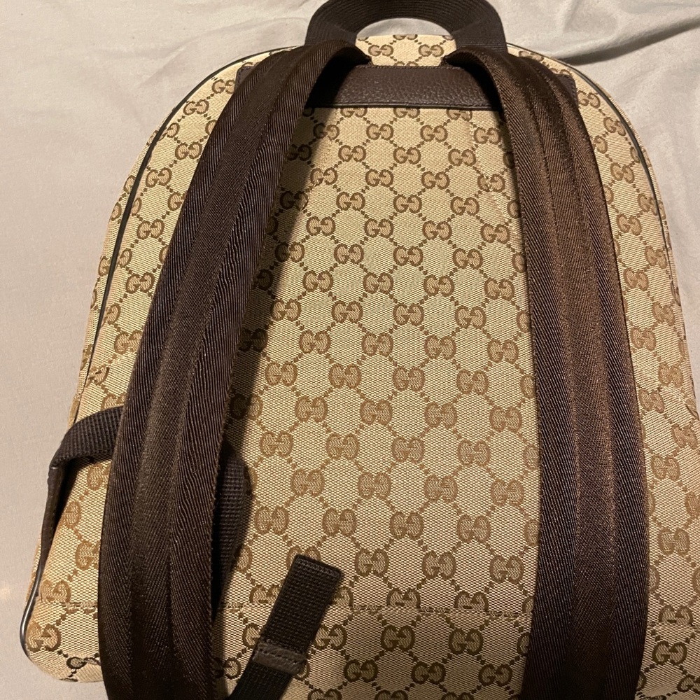 Gucci canvas brown backpack